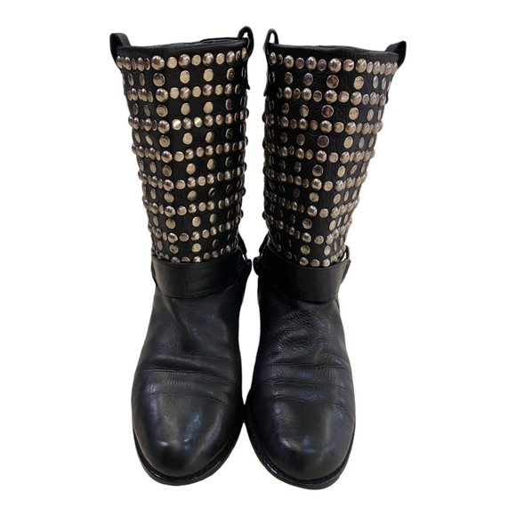 Stuart Weitzman Studded Moto Boots - Picture 4 of 11